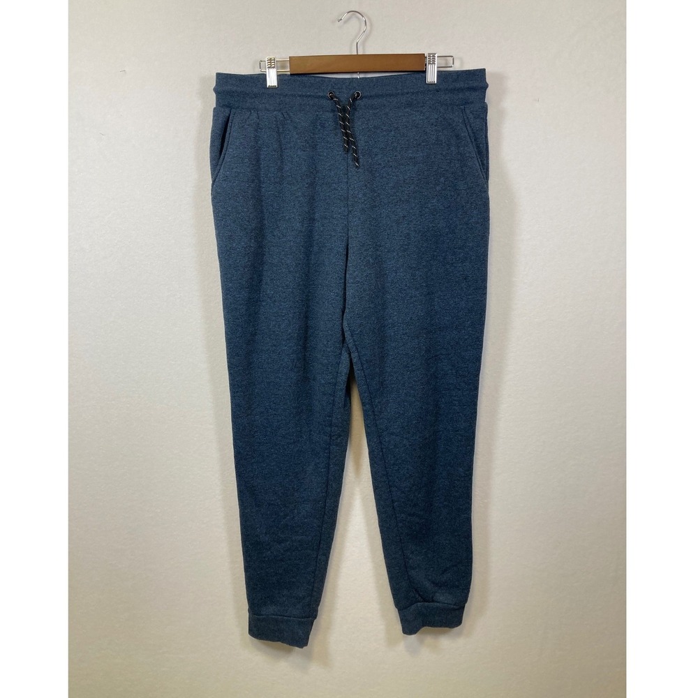 Old River‎ Men Heather Blue Fleece Lined Jogger Sweatpants Size XL TG